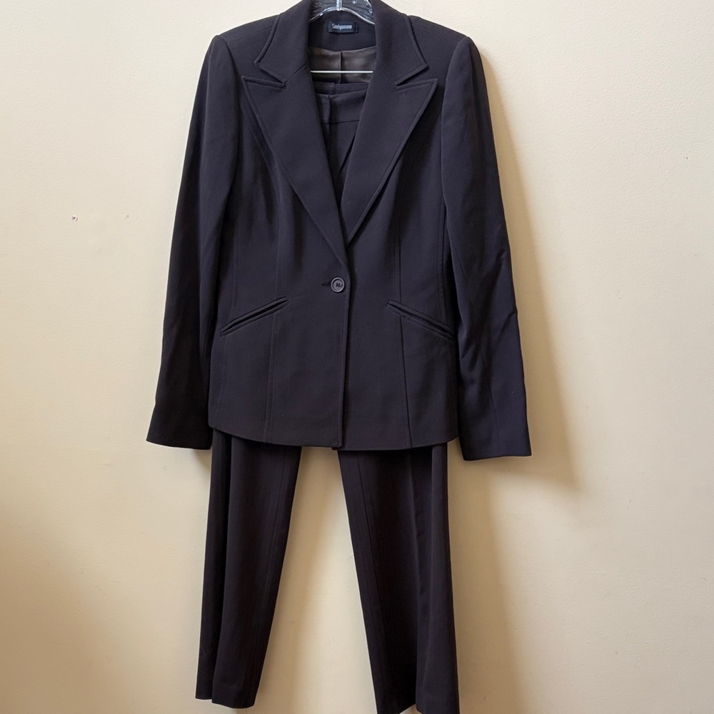 Tailored Dark Brown Jacket and Slacks
